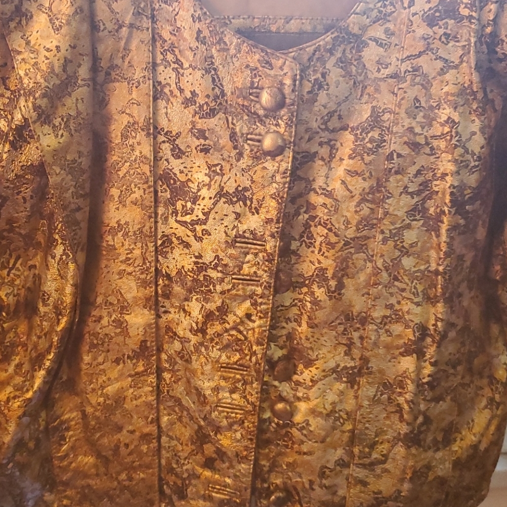 Crop metallic Italian Jacket - Picture 3 of 8